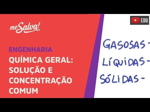 Me Salva! SLC01 - Soluções e Concentração Comum - Química Geral