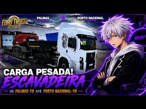 CARGA PESADA NO CONSTELLATION! 😱 Transportando ESCAVADEIRA de Palmas até Porto Nacional!