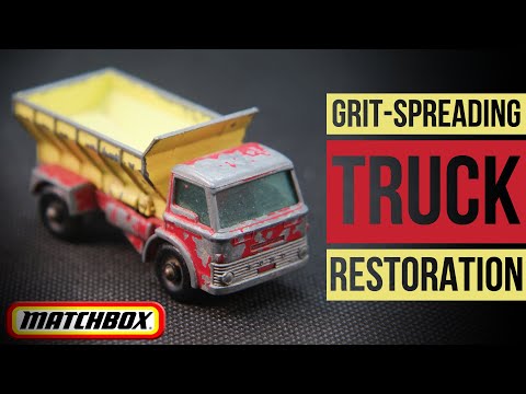 Thumbnail for MATCHBOX restoration: 70B Ford Grit-Spreading Truck by Ford Cargo, Thames Trader, Car, Vehicle, Truck