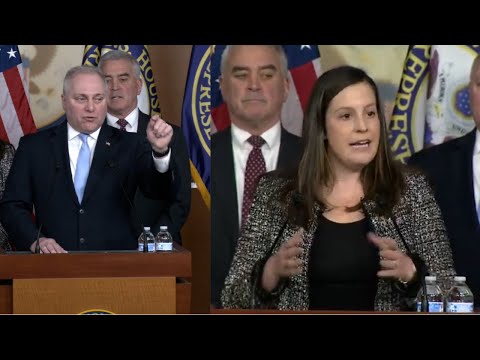 Biden's 1st Year 'One Year Of Failure!' House GOP Leadership Press Conference, Scalise & Stefanik