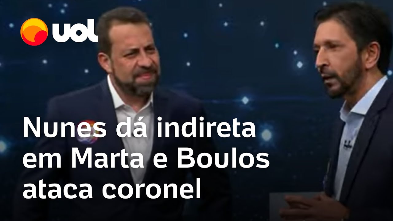 Nunes dá indireta em Marta Suplicy, Boulos ataca coronel Mello Araújo: vices viram tema em debate