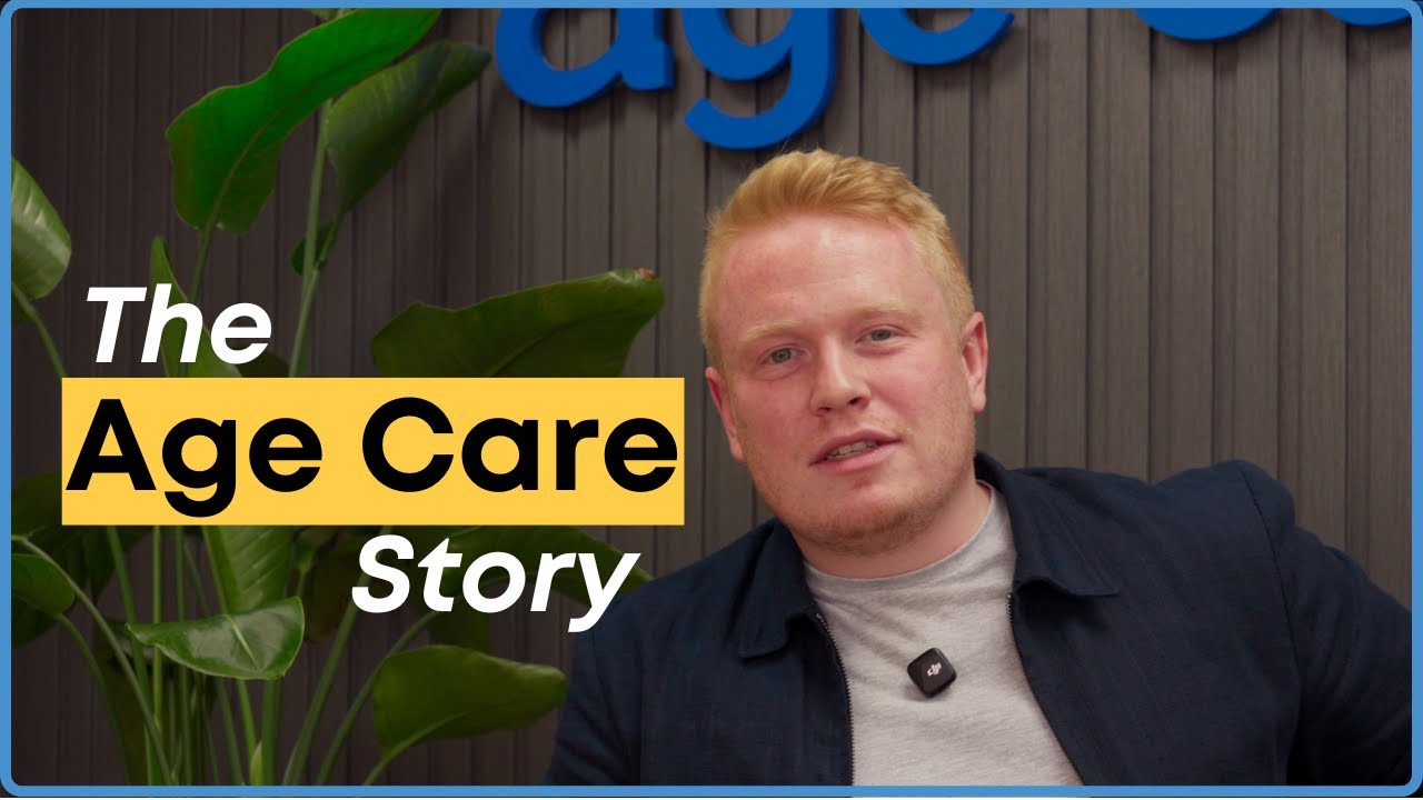 Sam, founder of Age Care Bathrooms, talking to camera about how the company started