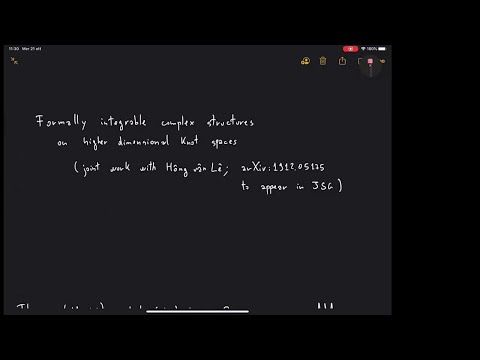 Formally integrable cplx. structures on higher dimensional knot spaces - D. Fiorenza, PHK 21.10.2020