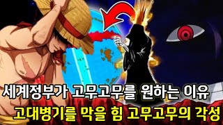 [원피스 분석]세계정부가 고무고무열매를 원하는 이유 고대병기를 막을 수 있는 힘 고무고무열매의 각성