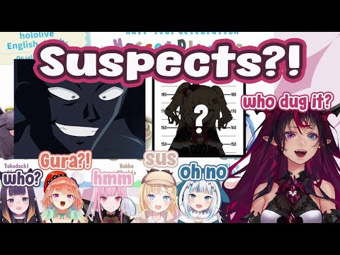 IRyS and Kiara Investigates The Mystery Minecraft Hole. Gura Is SUS / Hololive EN 1st FULL COLLAB