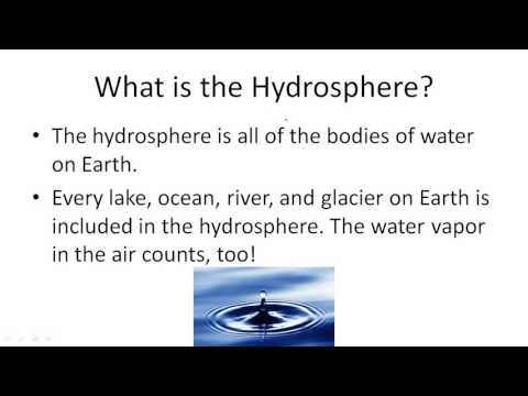 What is the Hydrosphere?
