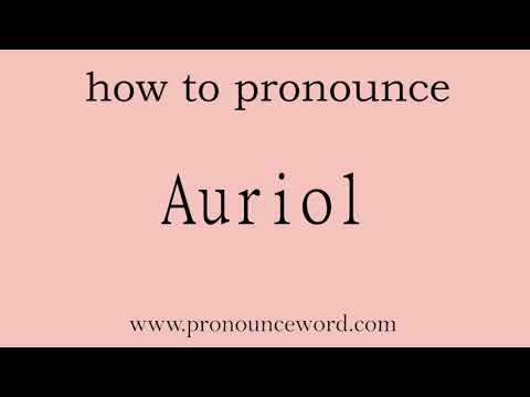 Auriol: How to pronounce Auriol in english (correct!).Start with A. Learn from me.