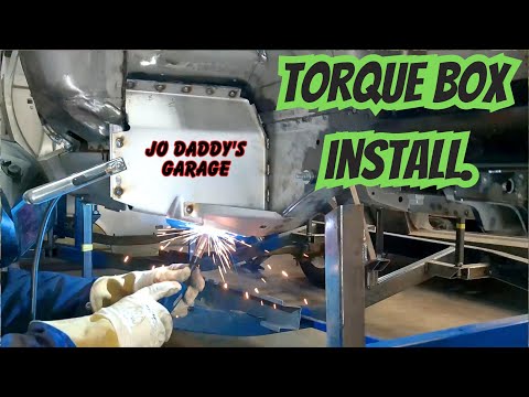 Torque box install in a classic mustang. Slither part 24.