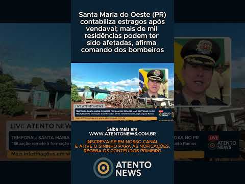 Vendaval em Santa Maria do Oeste deixa rastro de destruição no Paraná