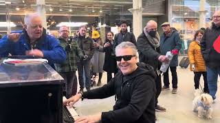 Rockabilly Drummer Forgets His Sticks...Dog Starts Barking