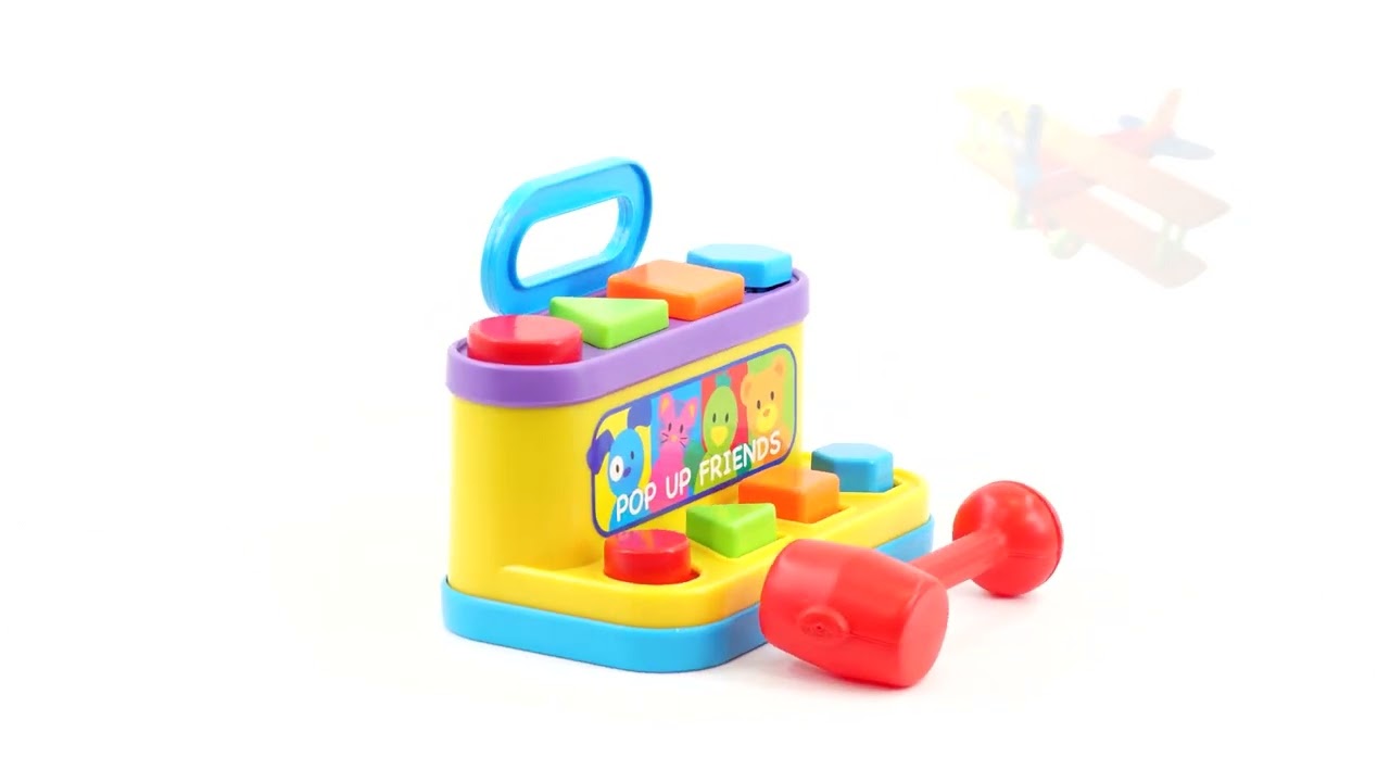 Multi-coloured Pop Up Friends with Hammer