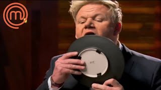 Gordon Ramsay licks plate | MasterChef video