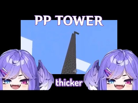 Rabbit Hole Ch. - Selen Tatsuki makes PP TOWER to SUMMON Pomu in OBSYDIA MINECRAFT COLLAB STREAM (NIJISANJI EN)