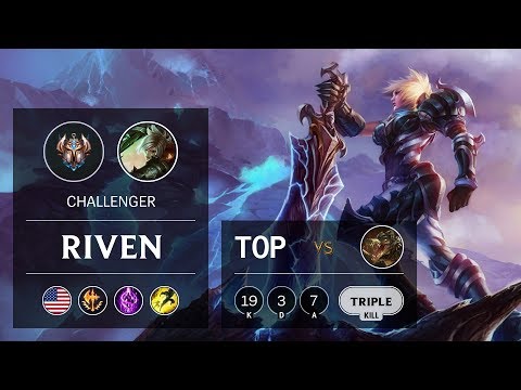 Riven Top vs Renekton - NA Challenger Patch 9.8
