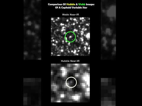 Comparison Of Hubble & Webb Images Of A Cepheid Variable Star