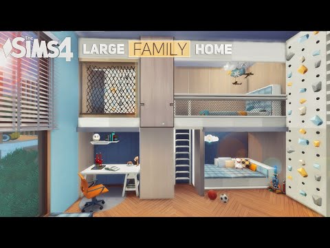 🧸Large FAMILY Modern Home • Dream Kids Room | No CC | THE SIMS 4 Stop Motion