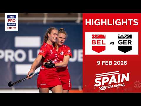 Belgium vs Germany (W) | Full Highlights | FIH Hockey Pro League 2025-26 | 9 February 2026