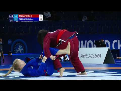 Round 1 Women's GP GI - 90 kg: D. TALGATKYZY (KAZ) v. A. PLEMIASHOVA (RUS)