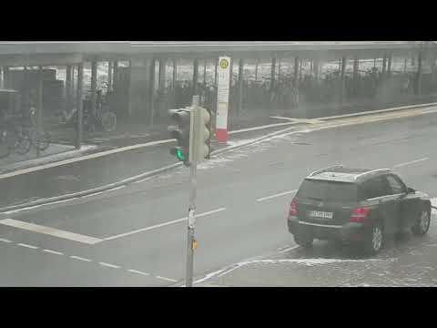 Büchen Bahnhof. Deutschland 21.1.2019.Snow in winter