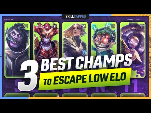 3 BEST CHAMPIONS to ESCAPE LOW ELO for EVERY ROLE! - League of Legends