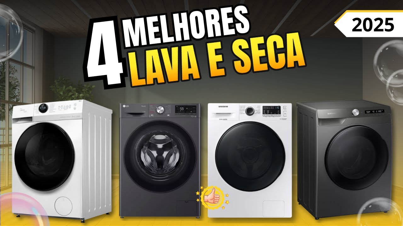 Qual a melhor MÁQUINA LAVA E SECA do mercado? Confira as 4 melhores maquinas lava e seca de 2024!