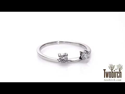 0.5 ct. Two Stone Round Ring Wrap Enhancer - TwoBirch  TB-WRAP-0016-WG-H