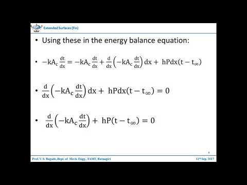 Heat transfer - Extended surfaces (Fins)