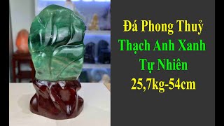 Đá Phong Thuỷ Đá Thạch Anh Xanh Tự Nhiên Trấn Trạch 25,7kg-54cm