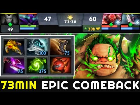 CCNC [Pudge] 73Min Epic Comeback Game WTF Plays 7.22 Dota 2