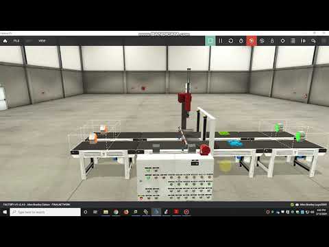 Pick and Place Robot Assembly|  Industrial Automation| Factory IO| Allen Bradley Controllogix PLC
