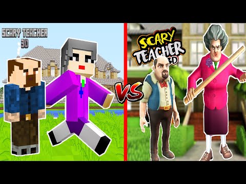 EFSANE SCARY TEACHER KAPIŞMA 😲 Minecraft vs Scary Teacher 3D