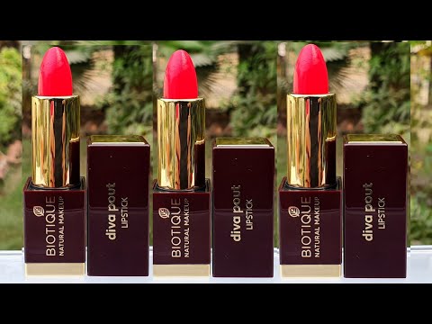 Biotique natural makeup diva lipstick shade crush on you lipSwatches | RARA | good or bad ? Video