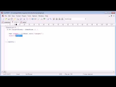 jQuery Tutorial - 119 - Creating a basic plugin Video Lecture ...