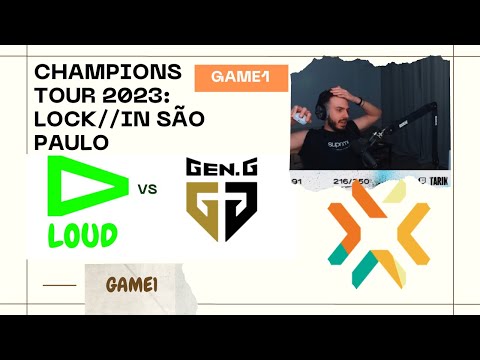 Sen Tarik Reaction Gen.G vs LOUD GAME1 VCT 2023 LOCK//IN São Paulo ALL MATCH #valorant #loud #geng
