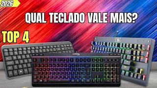 4 TECLADOS que VALEM a PENA COMPRAR em 2026! Logitech, Redragon ou HyperX?