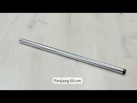 Gambar Krisbow Tiang Rangka Rak Kawat 60 Cm - Silver