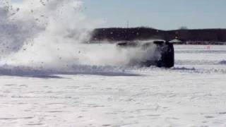 preview picture of video 'IIRC Ice Racing Car Flip Garrison, MN Lake Mille Lacs  Rally VW Volkswagen Lino Nitro'