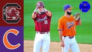 #17 South Carolina vs Clemson Highlights (Game 2) | 2021 College Baseball Highlights