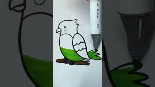 Bird 🦜 #shorts #colorwithme #oddlysatisfying #coloring #relaxing #coloringpage