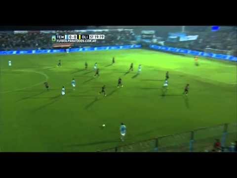 Lo tuvo Dinenno. Temperley 0 - Olimpo 0. Fecha 6. Primera División 2015. FPT.