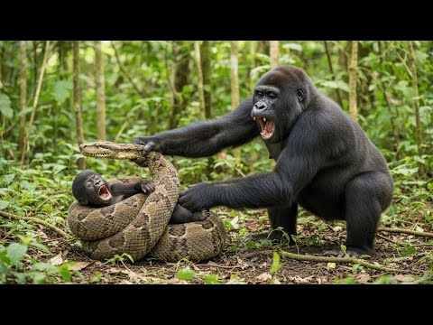 A Gorilla Saved Her Baby at the Last Second from a Venomous Snake — What Happened Next Shocked All