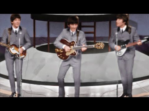 The Beatles - All My Loving - Dutch TV, 1964 [Colorized]. With Jimmie Nicol on Drums.