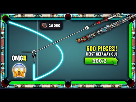 8 Ball Pool - I Got 600 Pieces of HEIST GETAWAY CUE + 26000 TOKENS - GamingWithK