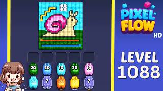 Pixel Flow Level 1088 Solution Walkthrough