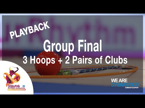 FIG WORLD CHAMPIONSHIP REPLAY: 2019 Rhythmic Group 3 Hoops 2 Pairs of Clubs Final, Baku