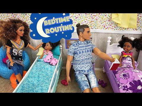 Barbie Sisters Bedtime Routine - Roblox, Brushing Teeth, Bubble Bath | Naiah and Elli Doll Show #3 Video