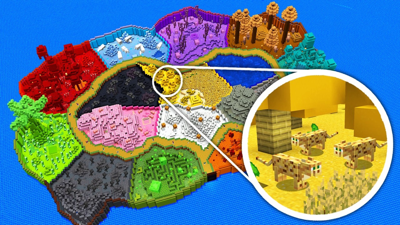 I Built an EVERY COLOUR ZOO in Minecraft Hardcore!