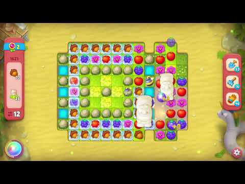 Gardenscapes 1621 Hard Level - 15 moves - NO BooSTERS
