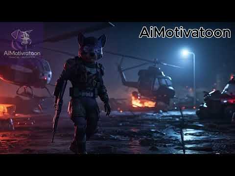 Adventures of the Purple Army Puppy and dog (MOFFY) Part 2 #ai #puppy #army #animation #warzone