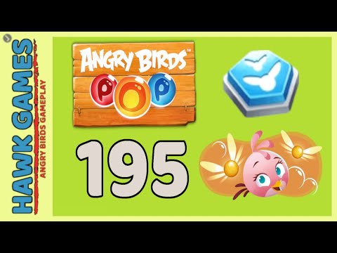 Angry Birds Stella POP Bubble Shooter Level 195 - Walkthrough, No Boosters